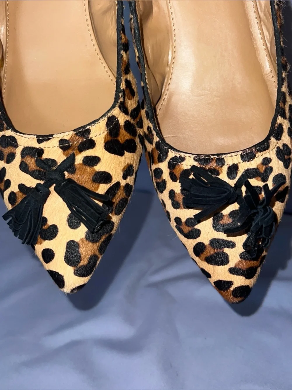 J Crew leopard print tassel pointed toe flats | size 8.5 - Picture 6 of 6